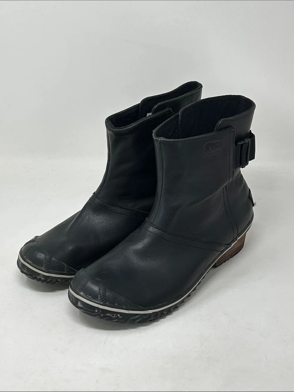 Sorel Slimboot Short Pull-On Boots Size 10 Black